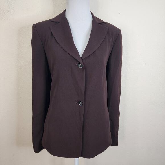 HB II Harve Benard Women's Brown Blazer/Blouse & Pants 2 Piece Set Size 8 Suit - Picture 7 of 12